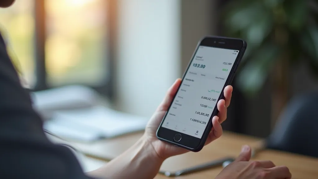 Smartphone zobrazující fintech aplikaci s digitální peněženkou a transakčními detaily